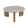 MESA CENTRO NATURAL-BLANCO MÁRMOL/MADERA