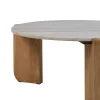 MESA CENTRO NATURAL-BLANCO MÁRMOL/MADERA - Imagen 3